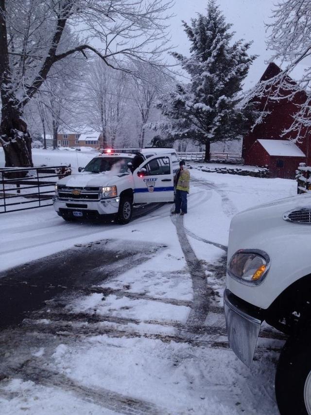 Overturned vehicle, E. Branch Rd. 1/18/14